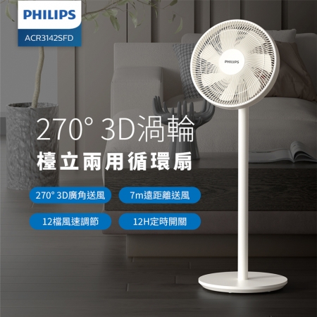PHILIPS飛利浦 270度3D渦輪循環扇 ACR3142SFD