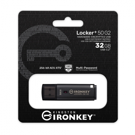 Kingston 金士頓 32G IronKey Locker＋ 50 G2 USB3.2 加密 隨身碟（KT-IKLP50G2-32G）