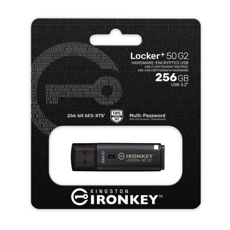 Kingston 金士頓 256G IronKey Locker＋ 50 G2 USB3.2 加密 隨身碟（KT-IKLP50G2-256G）