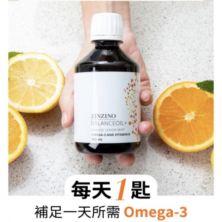 ZINZINO全方位平衡魚油（柳橙和檸檬及薄荷/300ml）-2入組