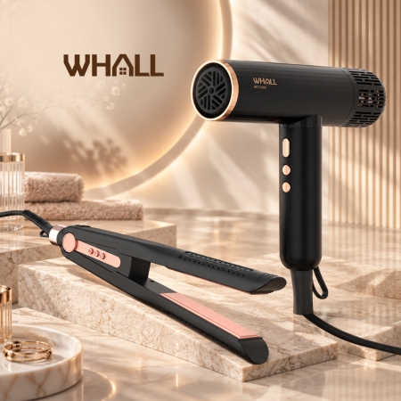 【美髮造型組】WHALL專業負離子吹風機 WD-1000＋ 3D氣流循環直髮夾 WS-101