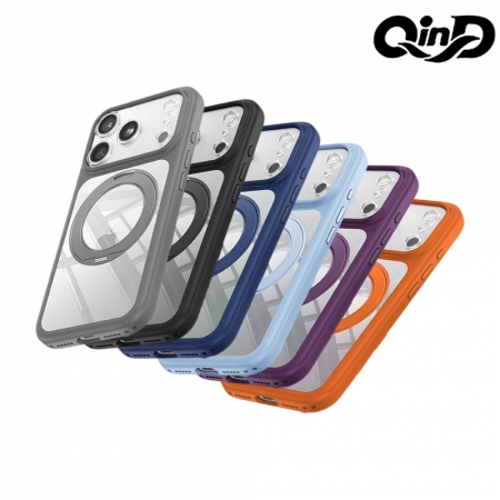 QinD iPhone 18 Pro系列（17Pro系列） 原盾旋轉磁吸高透支點殼（含相機鍵）