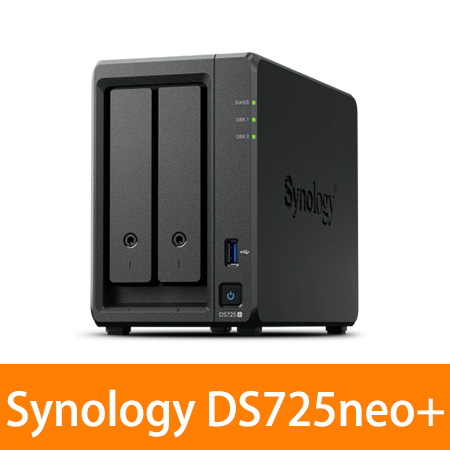 Synology 群暉 DS725neo＋ 2Bays NAS 網路儲存伺服器