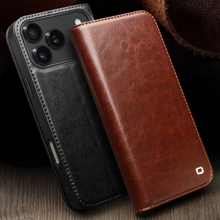QIALINO Apple iPhone 18 Pro系列（共用17 Pro系列） 真皮經典皮套 牛皮 側翻皮套