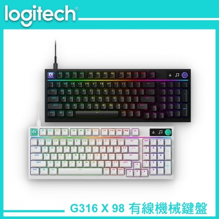 Logitech 羅技 G316 X 98 8K 有線機械電競鍵盤 觸感軸/線性軸（LOGI-316）