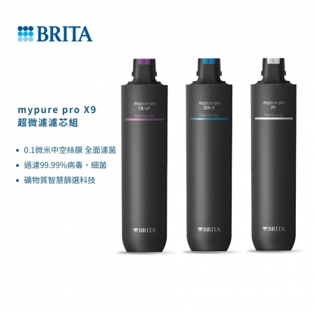 【德國BRITA】mypure pro X9 超微濾濾芯組 （適用mypure pro X9櫥下濾水系統）
