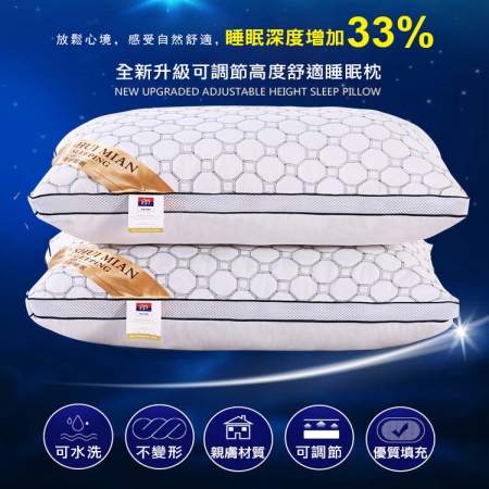 【DaoDi】七星級飯店抗菌防蟎枕頭（可水洗機洗）-2入組