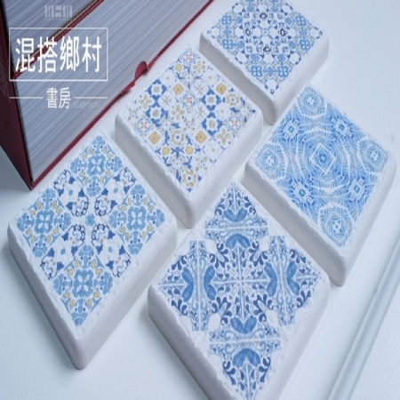 【MBM】花磚珪藻土杯墊（多款花色）任選