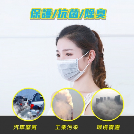 【單片獨立包裝】熔噴布高防護四層活性碳口罩 （一般防塵口罩 非醫用）-25入