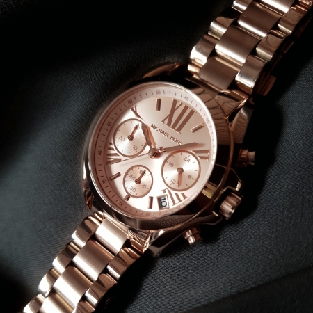 MICHAEL KORS美國原廠平輸手錶 | 古典三眼腕錶 - 玫瑰金面x玫瑰金框x不鏽鋼帶 MK5799