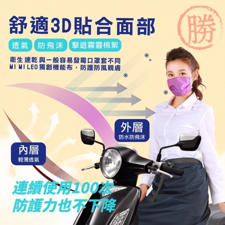 MIT透氣保潔可洗口罩套-3入