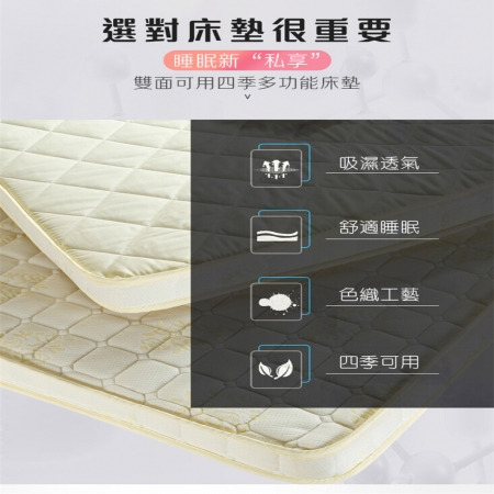 【DaoDi】真4D回彈記憶五層床墊尺寸雙人床墊150x200cm（厚度10cm 軟床墊 宿舍床墊）
