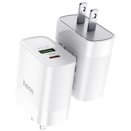 hoco. C80 迅泰PD20W＋QC3.0 充電器 白色