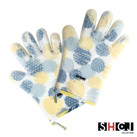 【SHCJ生活采家】五指型雙層防燙矽膠隔熱手套（2入組）#99469