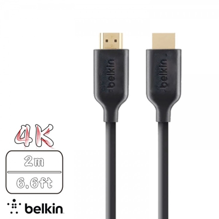 Belkin UltraHD 4K/1080p 高速HDMI連接線2M（F3Y021BT2M） 電視連接線