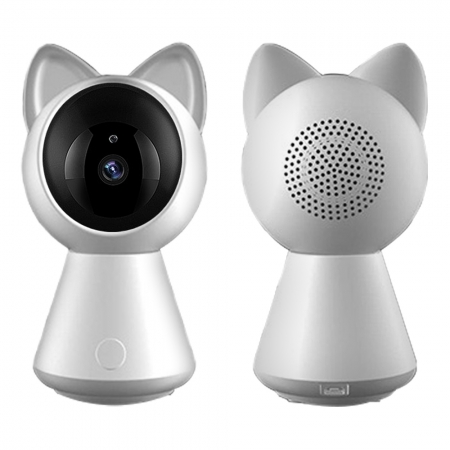 【u-ta】萌貓造型1080P無線網路旋轉監視器Cat1 
