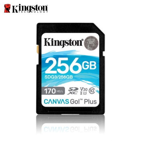 金士頓 Canvas Go! Plus SDXC UHS-I C10 256GB 相機記憶卡 公司貨  170mb/s（KT-SDCG3-256G）