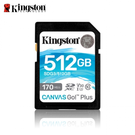 金士頓 Canvas Go! Plus SDXC/UHS-I C10 512GB SD卡 公司貨 大卡 170mb/s（KT-SDCG3-512G）