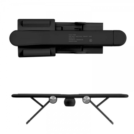 Momax Fold Stand 飛機造型折疊筆電支架（KH2）_白/黑 四節調