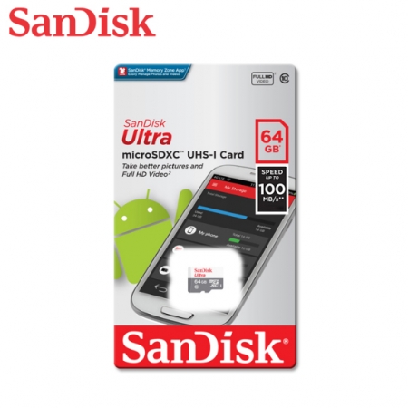  SanDisk Ultra 64GB microSD UHS-I C10 手機記憶卡 TF卡 速度100MB/s（SD-SQUNR-G3-64G）