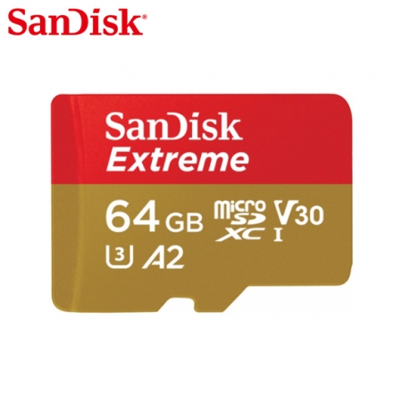 SanDisk Extreme microSD 64GB 行動裝置電玩記憶卡 終身保固 （SD-SQXA2-GN-64G）