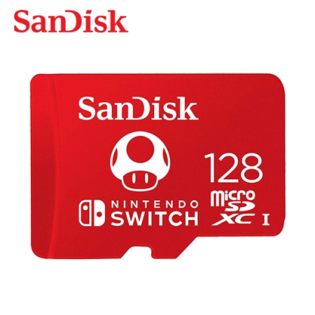 SanDisk 任天堂 官方授權 Switch專用記憶卡 瑪利歐 128GB UHS-I microSDXC （SD-SQXAO-128G）
