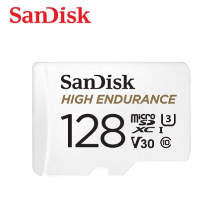 SanDisk 高耐寫度 microSD 記憶卡 128GB 監視器/行車記錄器專用 附轉卡 （SD-SQQNR-128G）