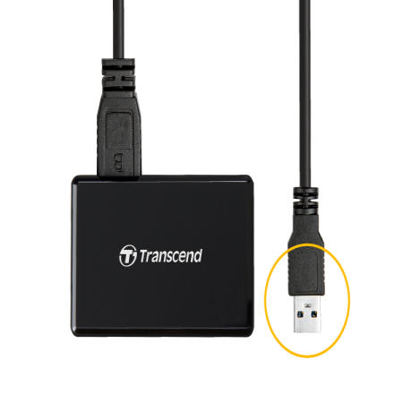 Transcend 創見 RDF8 USB 3.0 多合一讀卡機 黑色 支援SD/microSD/CF卡（TS-RDF8K）