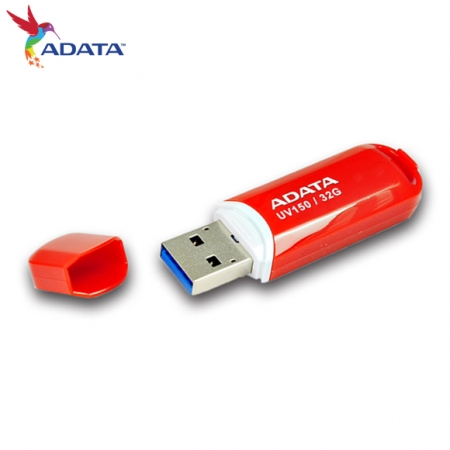 ADATA 威剛 UV150 32GB USB 3.2 高速隨身碟 紅色 公司貨（AD-UV150-R-32G）