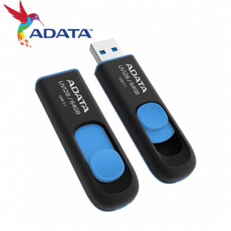 ADATA 威剛 UV128 64GB USB 3.2 高速隨身碟 黑色 公司貨（AD-UV128-64G）