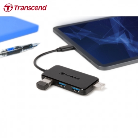 創見 Transcend HUB2C 極速 USB Type-C 4埠高速集線器（TS-HUB2C） 