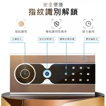 【聚富保險箱】商務型Plus雙認證保險箱（35BQ）