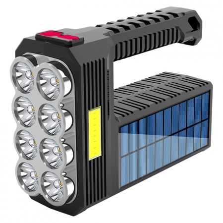 【FJ】八燈頭COB強光太陽能露營燈D18（USB充電款）