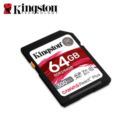 金士頓 64GB Canvas React Plus SDXC UHS-II V90 相機記憶卡 速度300mb/s （KT-SDR2-64G）