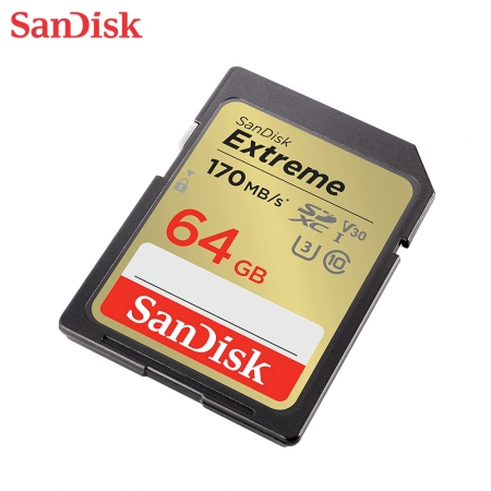 SanDisk Extreme SDXC UHS-I 64GB U3 V30 相機記憶卡 速度170MB/s（SD-SDXV2-64G）
