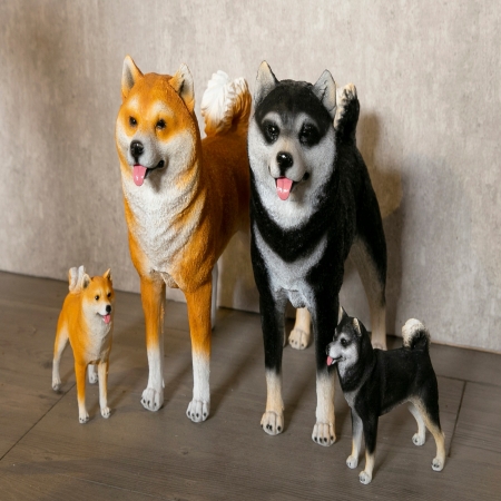 柴犬大學 擬真柴犬擺飾（大號） 柴犬公仔 柴犬擺件 擬真公仔 柴犬雕像 仿真柴犬 仿真擺飾 居家裝飾 柴犬免運