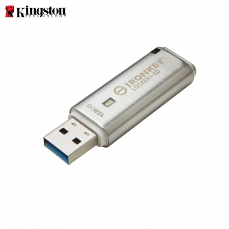 Kingston 金士頓 128G IronKey Locker＋ 50 加密 USB 隨身碟（KT-IKLP50-128G）