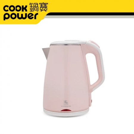 【CookPower 鍋寶】#316雙層防燙保溫快煮壺-1.8L-粉KT-90183P