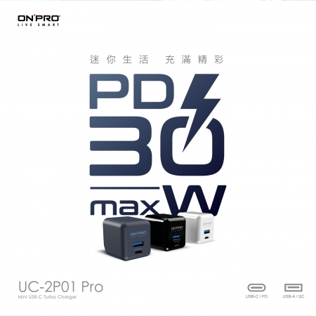 ONPRO UC-2P01 PRO 30W 雙孔快充急速PD充電器  ＋ ONPRO C to Lightning PD30W快充編織傳輸線 1.2M 