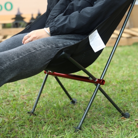 HaoO 露營休閒折疊椅 附收納袋 牛津布摺疊椅 鋁合金收納 承重150公斤