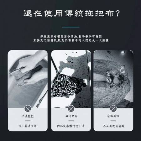 EZmakeit-KK1 新洗脫刮雙向平板拖把組