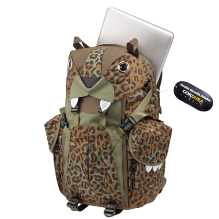 Morn Creations 正版可愛動物造型老虎電腦背包-迷彩/豹紋