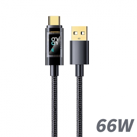 【FJ】功率數顯尼龍66W充電線SU2（USB to TypeC一般款）