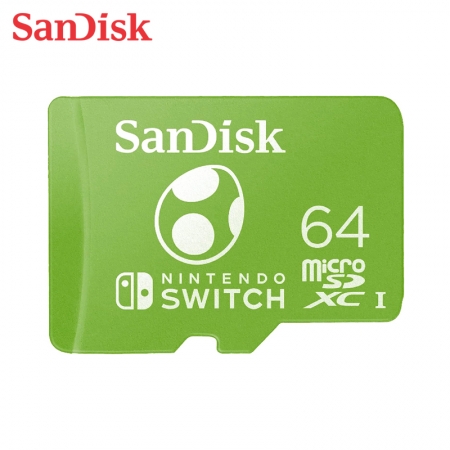 新款 SanDisk Switch專用 記憶卡 64GB microSD 瑪利歐 耀西 任天堂官方授權 公司貨 （SD-SQXAO-64G）