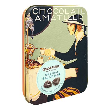 【西班牙 Chocolate Amatller】阿瑪提耶 葉子造型 70% 海鹽黑巧克力 60g
