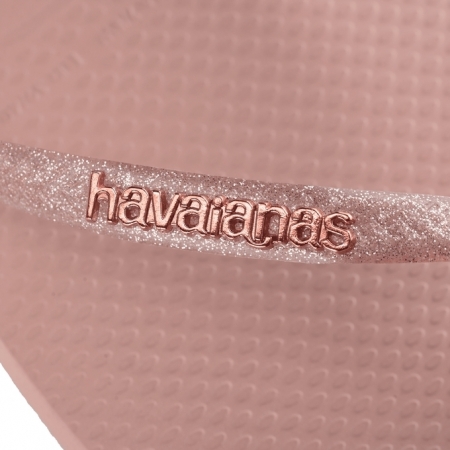 【哈瓦士havaianas】 巴西 人字拖  女款 Slim logo metallic/粉