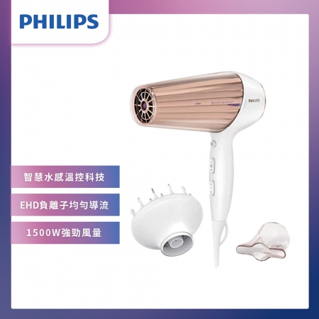 【好買點數放大】【Philips 飛利浦】智慧溫控天使光護髮吹風機 HP8280 附吹嘴及烘罩＋贈PLAYBOY珊瑚絨毯（送完為止） ​