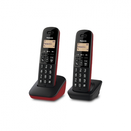 Panasonic 國際牌 DECT數位無線電話 KX-TGB312TW （黑/紅）