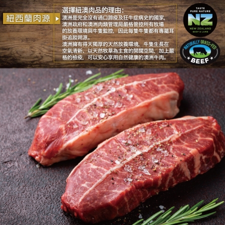 【約克街肉鋪】紐西蘭厚切板腱牛排（200g±10%/片） 