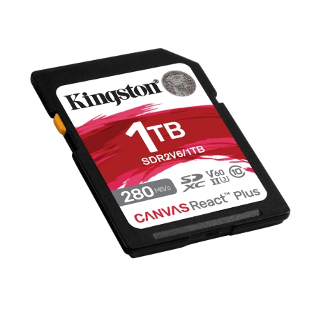金士頓 1TB Canvas React Plus SDXC UHS-II V60 相機記憶卡 專業攝影（KT-SDR2V6-1TB）